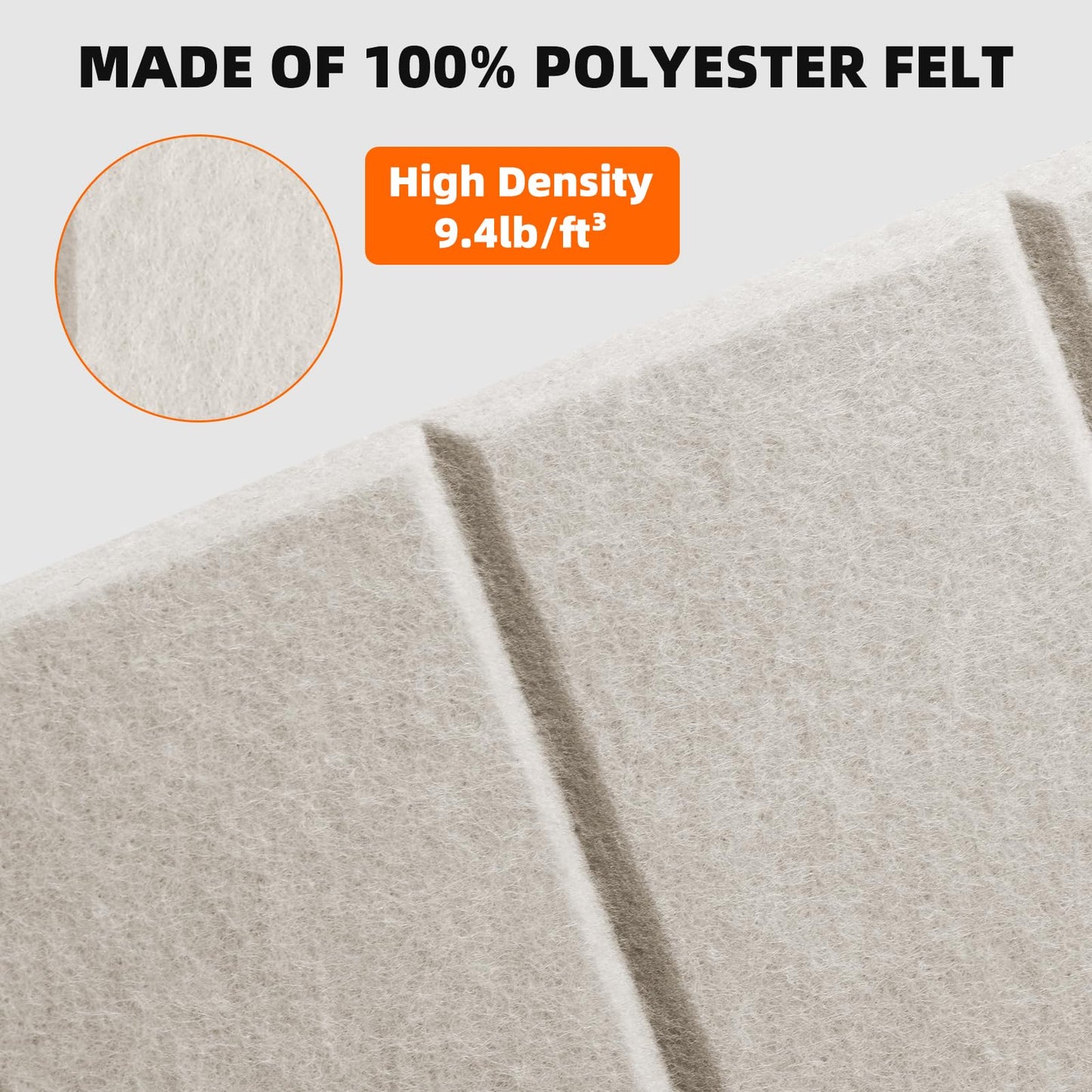 Large Felt Bulletin Board 59" x 35.5" 15 Pack Self-Adhesive Modular Felt Tiles, Cork Board Alternative for Wall, Acoustic Soundproof Panels for Home Office Classroom Decor with 50 Push Pins (Camel)