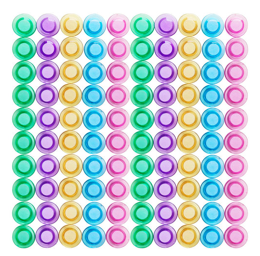 100 PCS 5 Colors Round Magnets for Whiteboard, Cute Small Magnet, Mini Refrigerator Magnets Whiteboard Magnets Colorful Locker for Home Classroom Teachers Offices