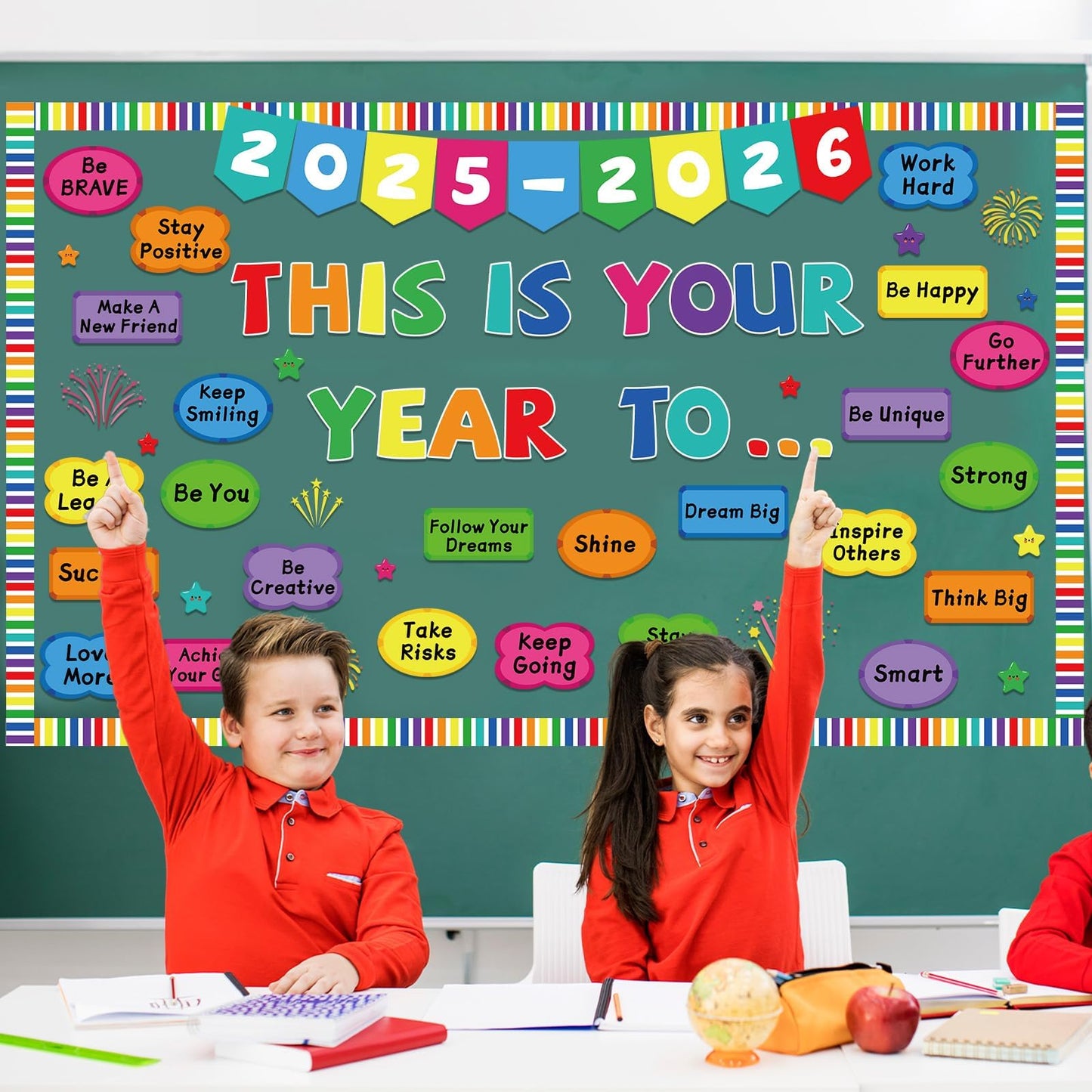 New Year Bulletin Board Set This is Your Year to 2025-2026 Bulletin Board Decorations Inspirational Motivational Paper Cutouts Welcome Back to School Party Classroom Wall Door Decor Supplies