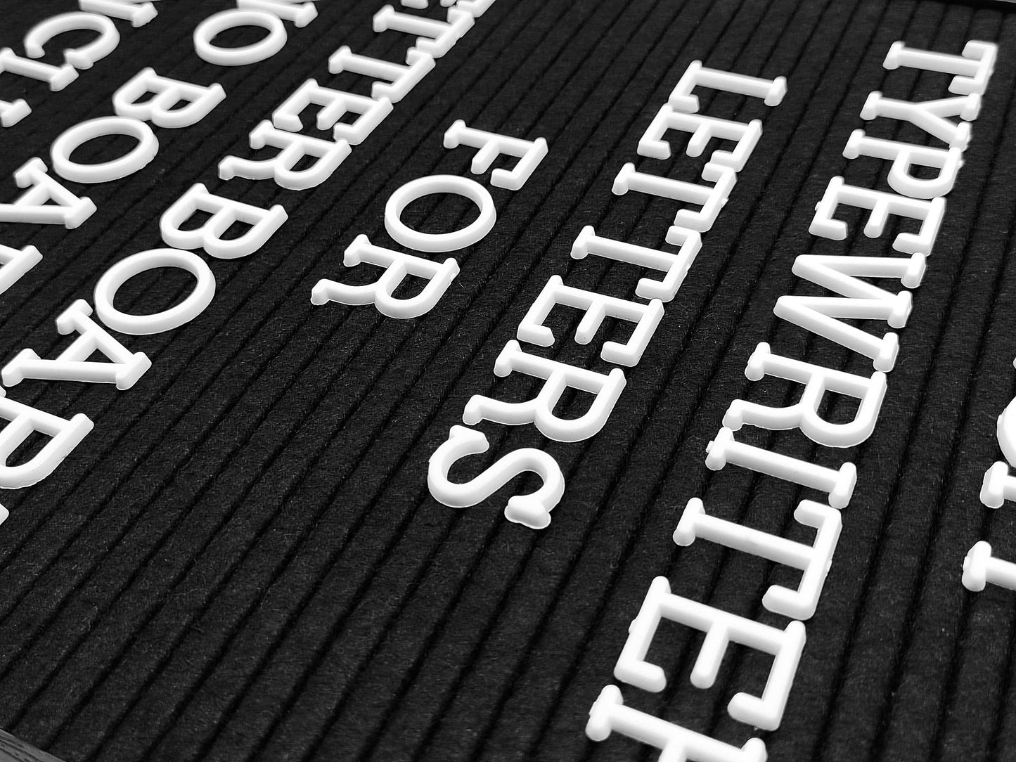 G GAMIT Felt Letter Board Letters Set - Pre-cut 418pcs Nonstandard 1inch White Typewriter Letters Only (No Board Included)