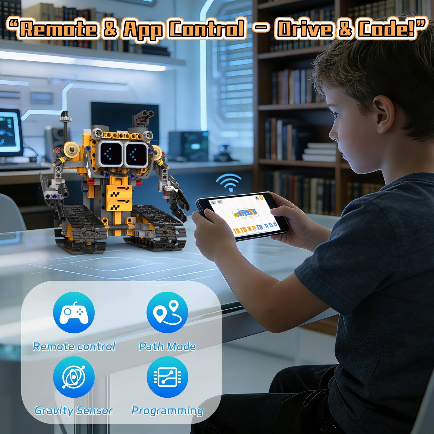 SIGHTEEDA 5-in-1 Smart Robot Building Kit for Kids 6-12, Build & Code Your Own Robot World, STEM Coding Robot Toy with App & Remote Control, Hands-on Robotics Set, Educational STEM Gift (348 PCS)