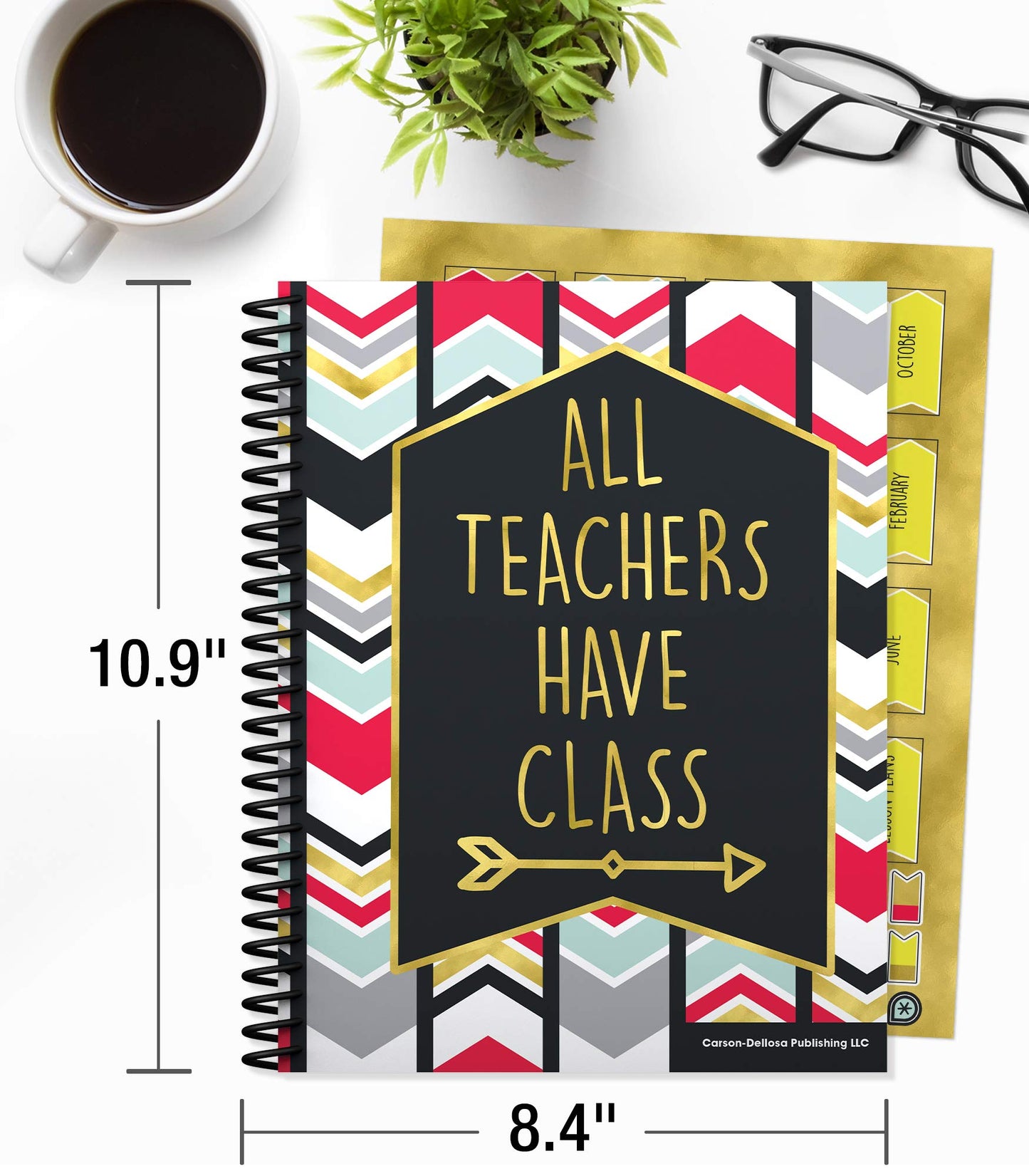 Carson Dellosa Aim High Teacher Planner 2026-2027, Undated 8" x 11" Lesson Plan Book With Stickers, Class Schedule and Weekly Calendar School Supplies, Classroom Must Haves and Homeschool Essentials