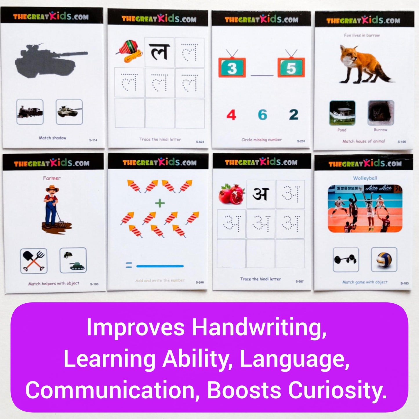 Activity Flash Cards, Workbook, Worksheet for Kids Ages 5, 6 | Toddler, Pre K, Kindergarten, Alphabet, Montessori Curriculum, Homeschooling Supplies, Preschool Early Learning