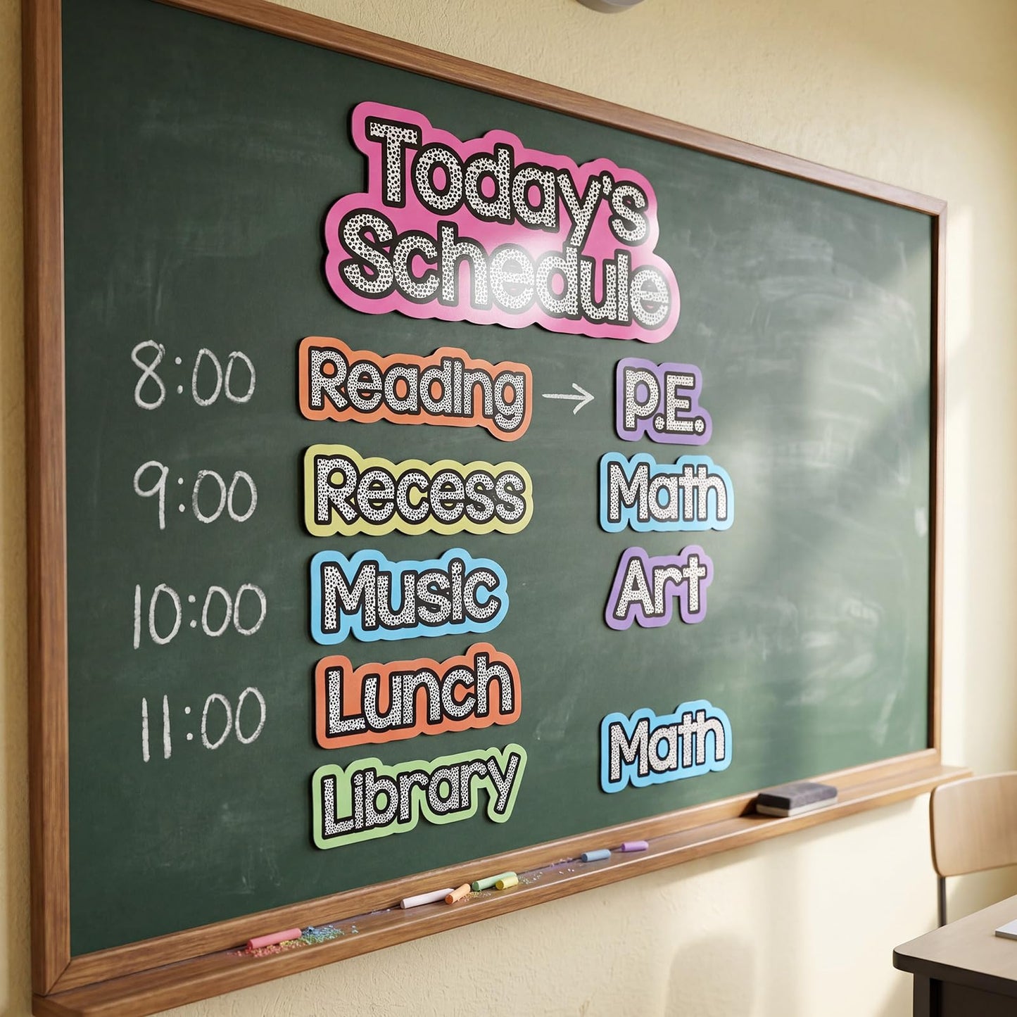 AmazingSpark 12 Pcs Class Subjects Magnets Classroom Daily Schedule Magnets Reusable Today's Schedules Labels Set Dry Erase Labels for Whiteboard Bulletin Board Decor School Elementary Organization