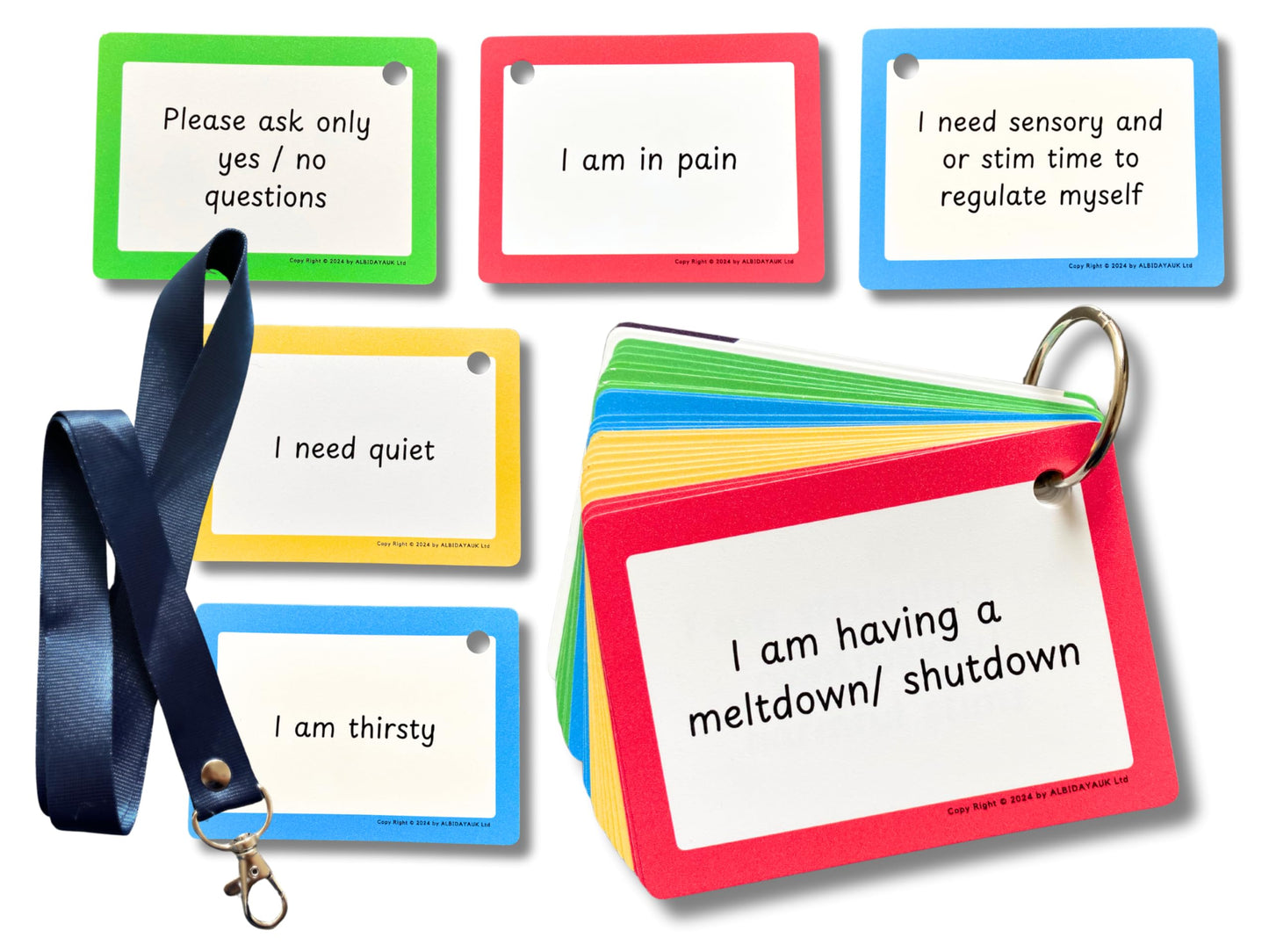 Communication Cards for ADHD and Autism, Special Needs Communication Aid for Non Verbal Adults and Children, Speech Delay Flash Cards