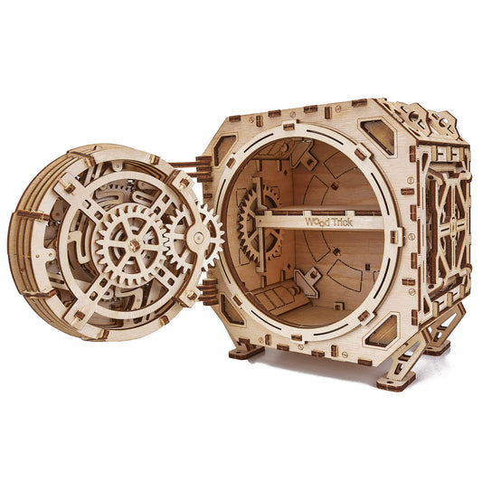 Wood Trick Safe Wooden Model Kit for Adults to Build - DIY Locker Puzzle Box with Combination - Mechanical - Store Your Precious Items - Heavy Duty Design - 3D Wooden Puzzles for Adults