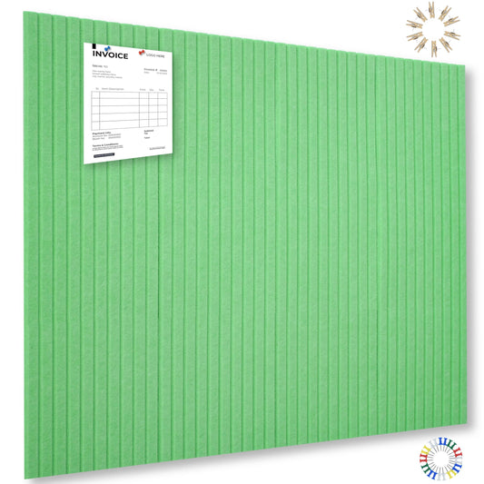 YOUDEFUL Large Cork Board Alternative-12 Pcs Self-Adhesive Felt Bulletin Board Tiles, Felt Pin Board Cork Board Tiles for Home Office Wall Decor, Tack Board 47"x35" (Green