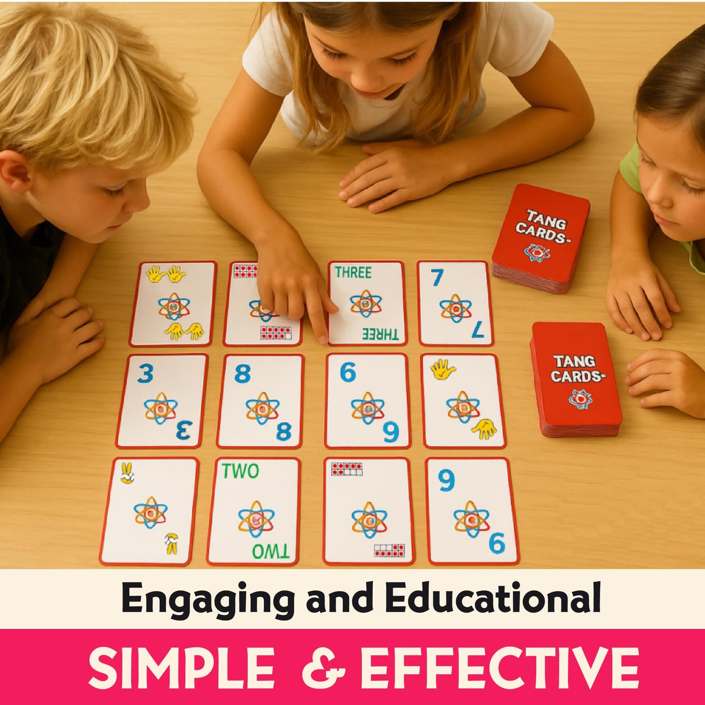 Tang Cards – Math Game for Grades K-5 – Build Number Sense Using Ten Frames, Digits, Words & Fingers