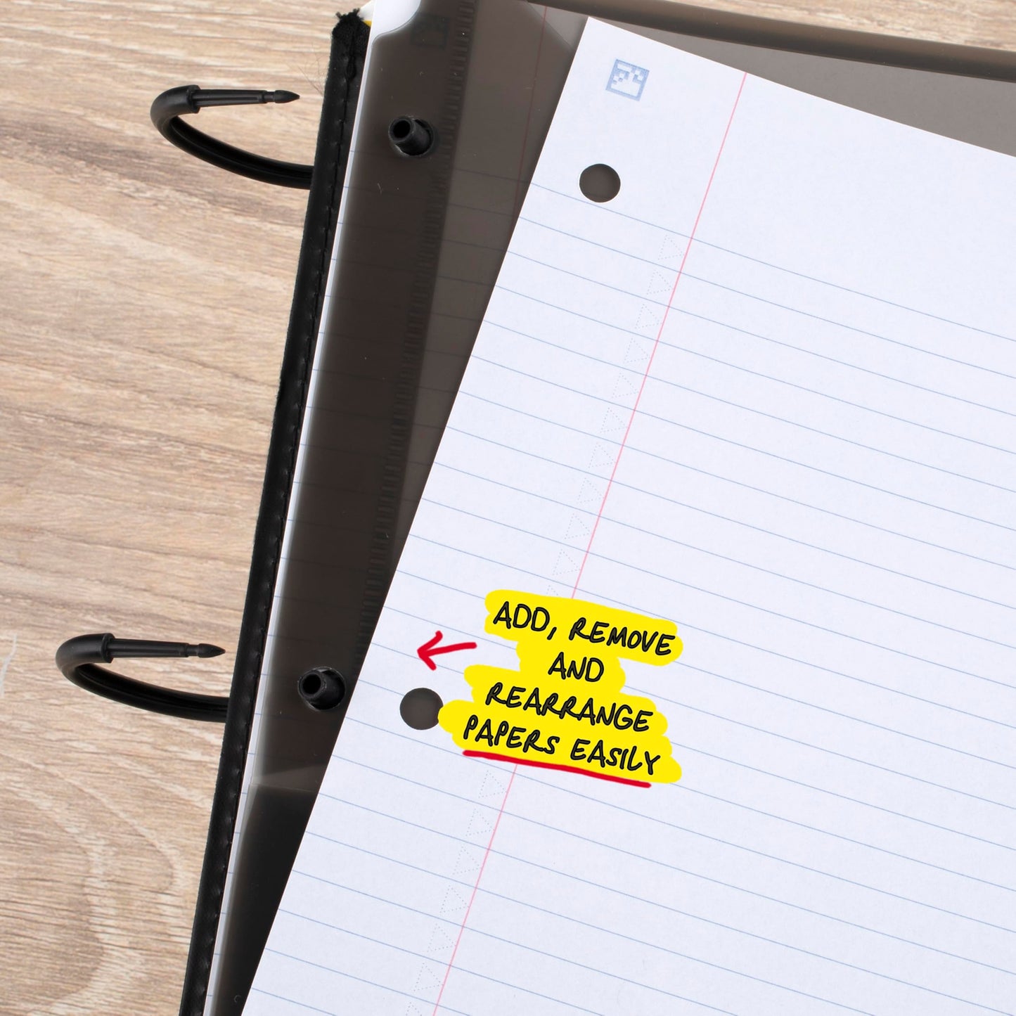 Five Star Flex Refillable Notebook + Study App 1 Inch O-Rings Binder with Pockets Tabs and Dividers, 220 Sheet Capacity, Includes 60 Sheets 8.5" x 11" College Ruled Paper, Prom Pink (293260R)