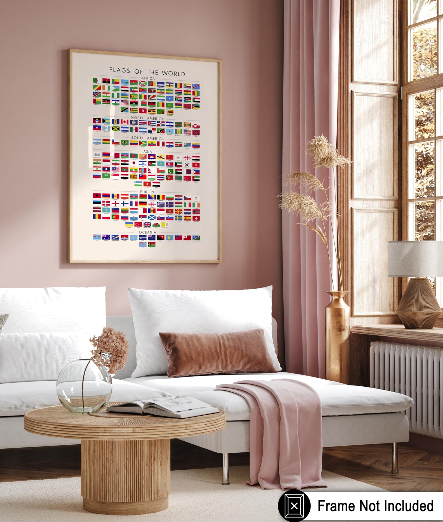 Poster Master Flags of the World Poster - Educational Print - Learning Materials Art - Flag Art - Gift for Kids, Students & Teacher - Decor for Playroom, Classroom or Library - 8x10 UNFRAMED Wall Art