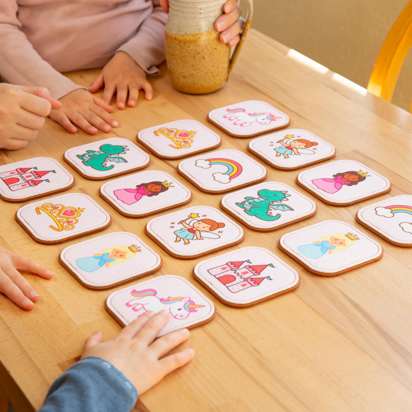 Felt Princess Matching Game for Toddlers – Fairy Tale Memory Game & Flash Cards – Soft and Safe for Ages 1+ – Montessori Preschool Learning Activity – Educational Princess Toy for Girls & Boys