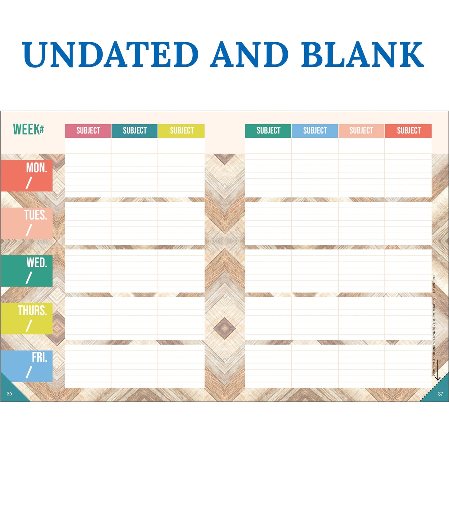 Carson Dellosa True to You Teacher Planner 2026-2027, Undated 8" x 11" Lesson Plan Book With Stickers, Class Schedule, Weekly Calendar School Supplies, Homeschool Essentials and Classroom Must Haves