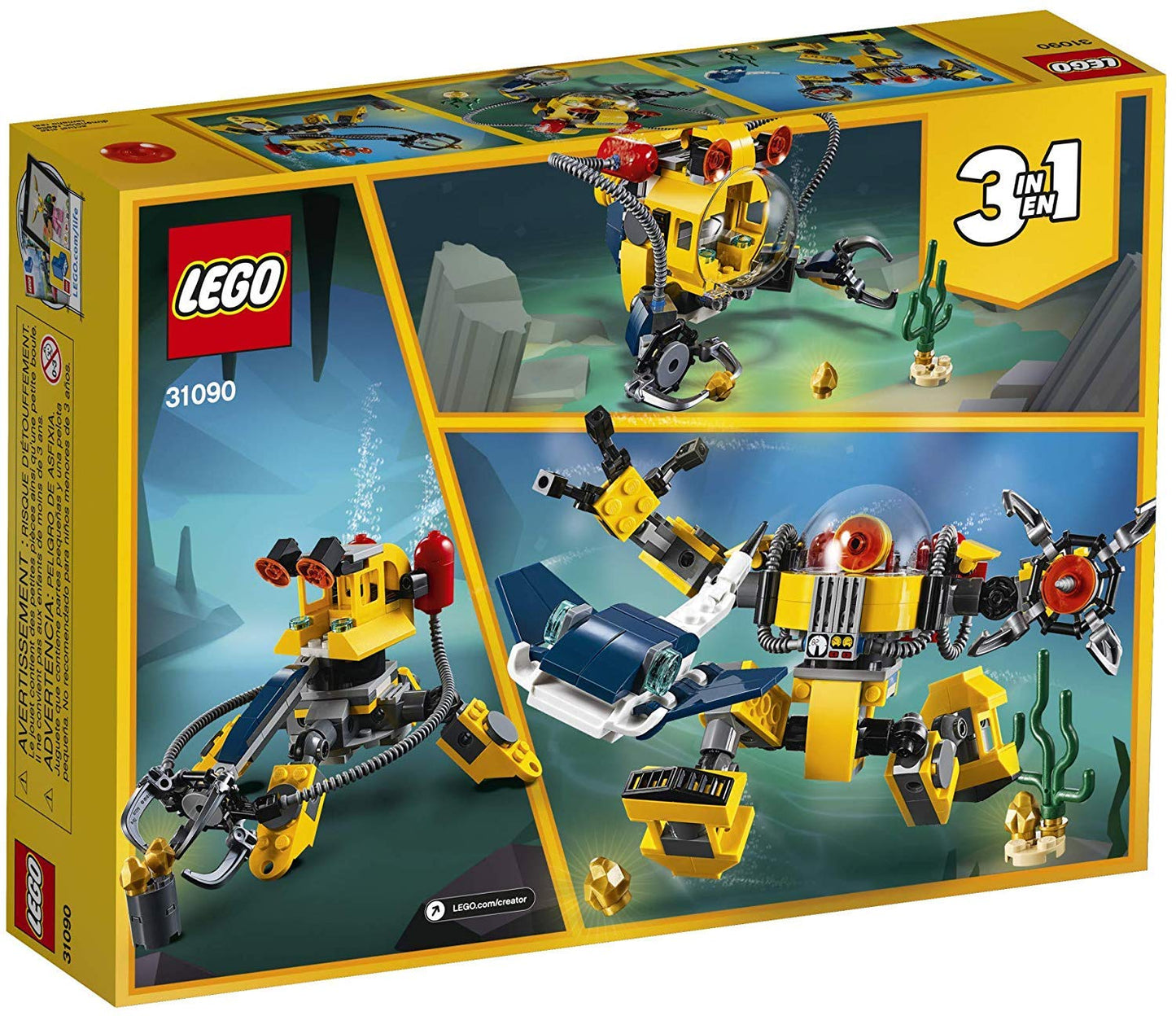 LEGO Creator 3in1 Underwater Robot 31090 Building Kit (207 Pieces)