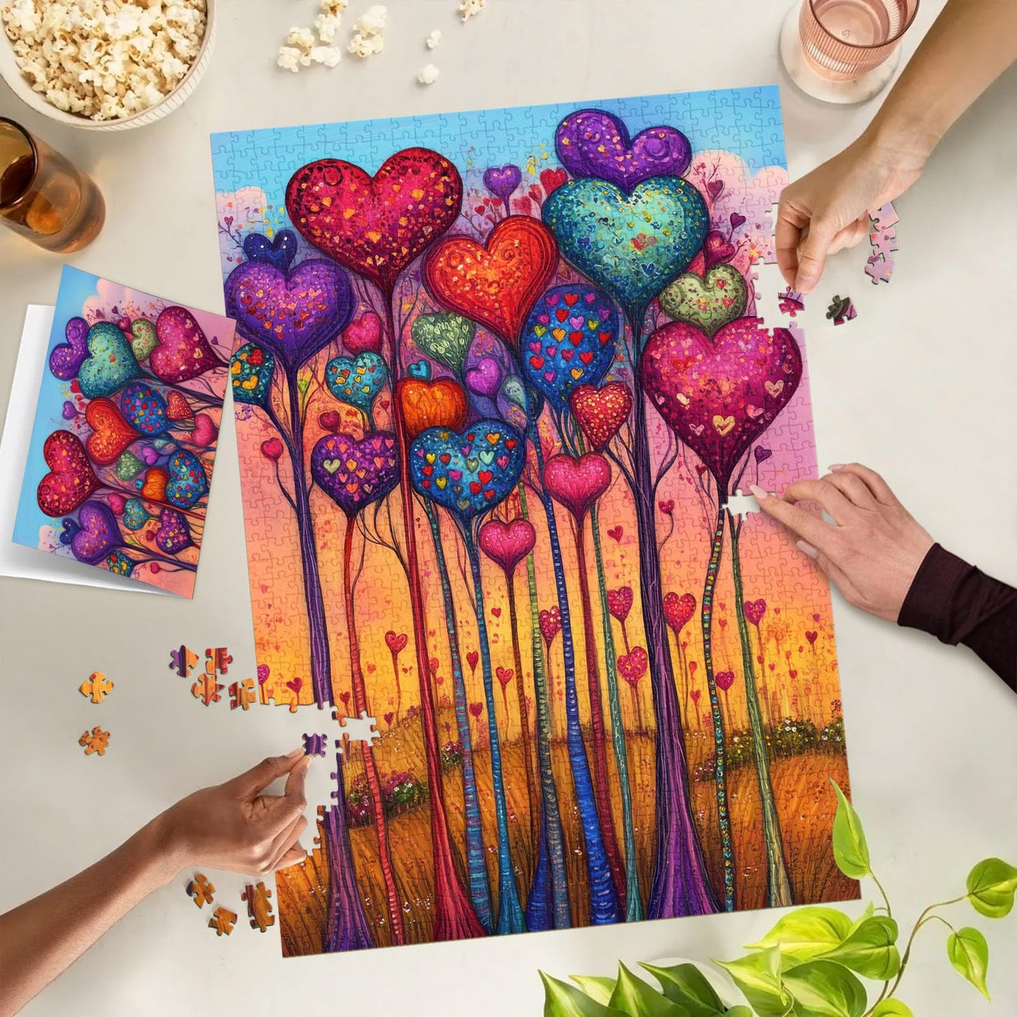 TangMosaic Tree of Love Jigsaw Puzzle, 1000 Piece Puzzle for Adults, Impossible Hard Difficult Challenging Puzzles for Adults 1000 Pieces, Home Decoration Puzzle, Interlock Perfectly No Dust