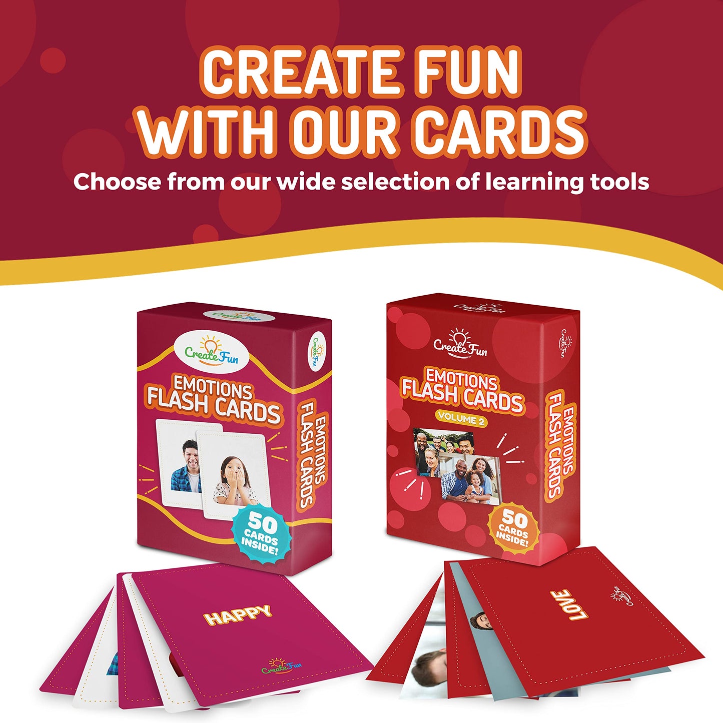 50 Emotions Flash Cards Volume 2 - Feeling Photo Cards for Kids, Adults, Seniors, Homeschool, Speech Therapy, ABA, Dementia, Aphasia, Occupational Therapy, ESL and Autism Learning Material