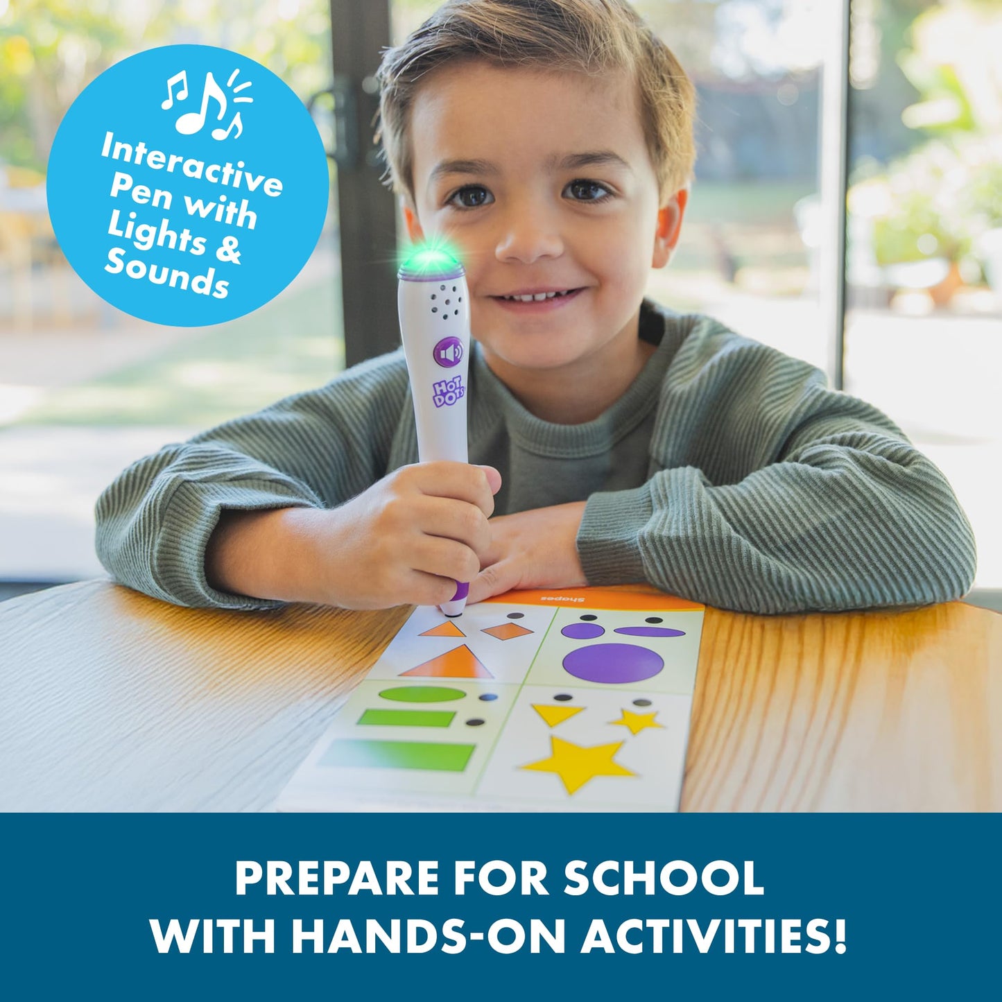 Educational Insights Hot Dots Getting Ready for School - Preschool Learning Activities with Interactive Pen, Preschool Prep and Kindergarten Workbooks, Flash Cards and Learning Books for 3 and Up Year Olds