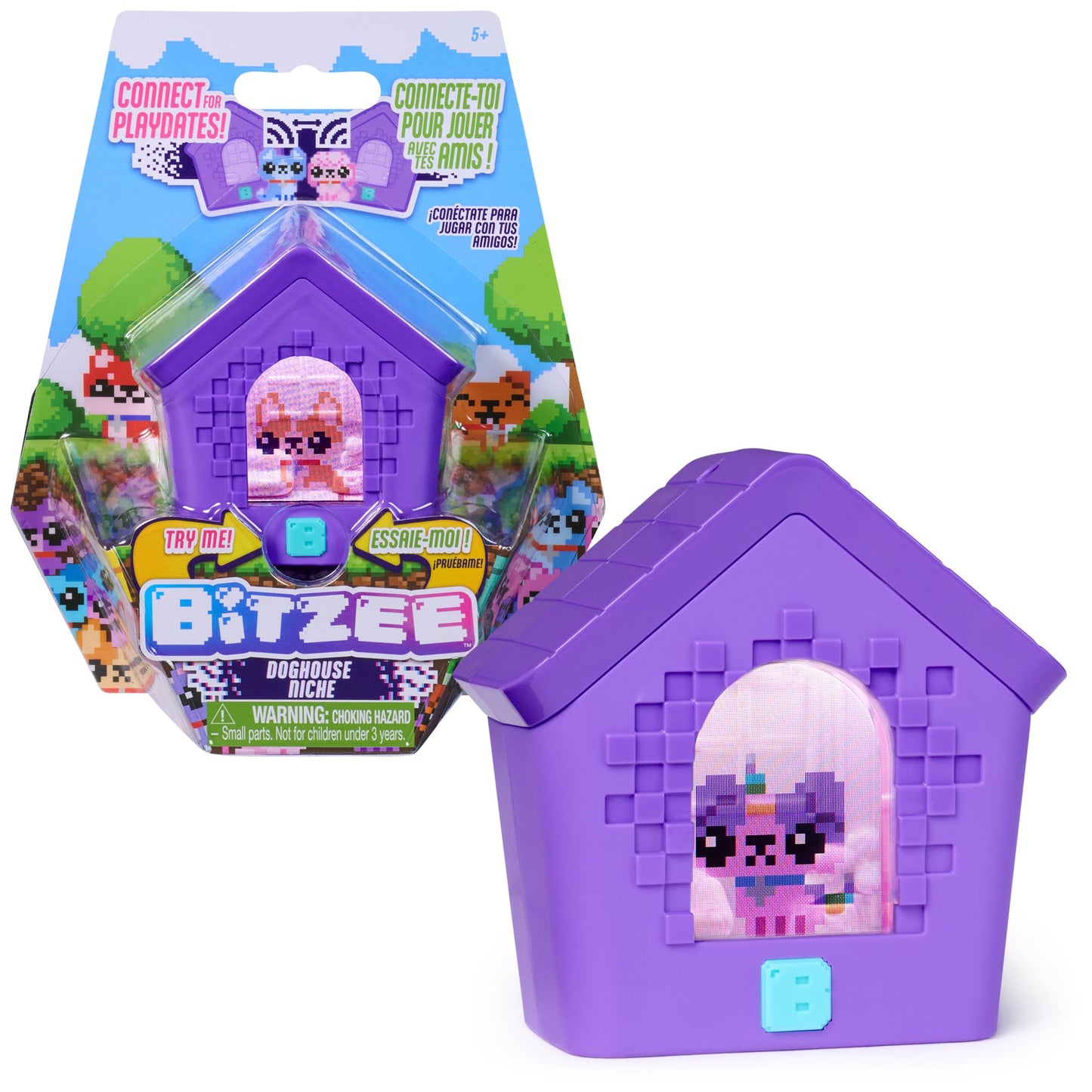 BITZEE, Doghouse Interactive Toy with 15 Puppies Inside, 3D Playroom, Reacts to Touch, Digital Pet Kids Toys for Girls & Boys Ages 5 and up