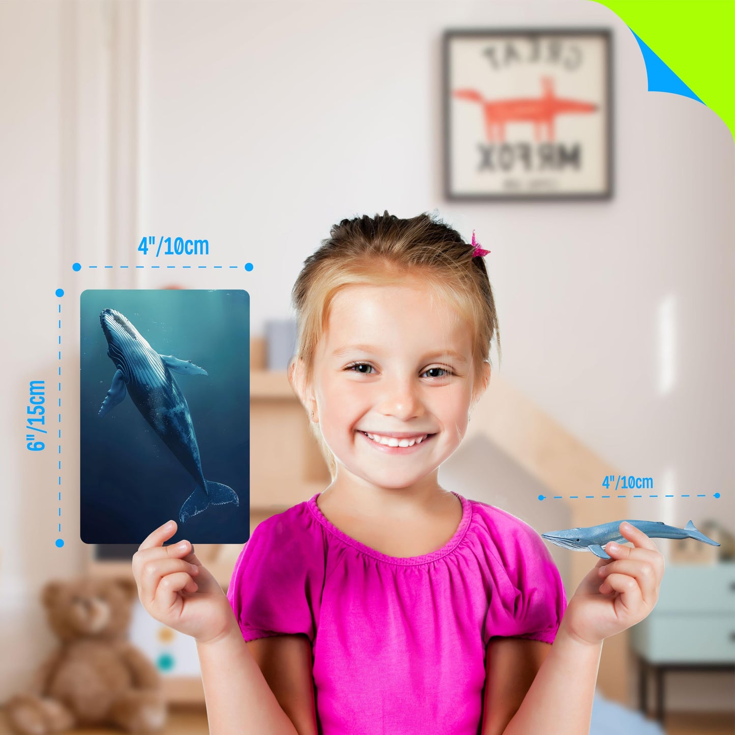 12 PCS Plastic Marine Animal Figurines with 12 Introduction Flashcards, Ocean Animals Learning Recognition Cards Realistic Undersea Animal Figures Educational Learning Toy Set for Kids, Classroom
