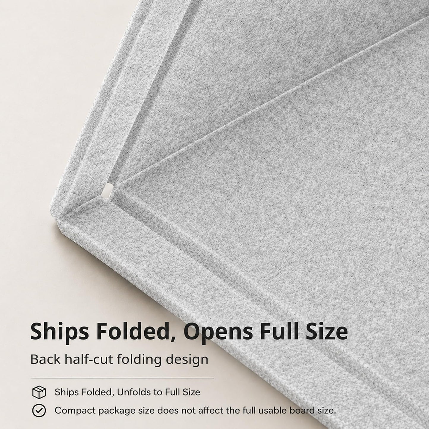 Felt Bulletin Board for Wall 24" x 18" Unfolded Size, Small Frameless Felt Pin Board, Soft Cork Board Alternative for Office, Home Planning, Notes, Photos & Wall Decor, Foldable Shipping, Easy Install