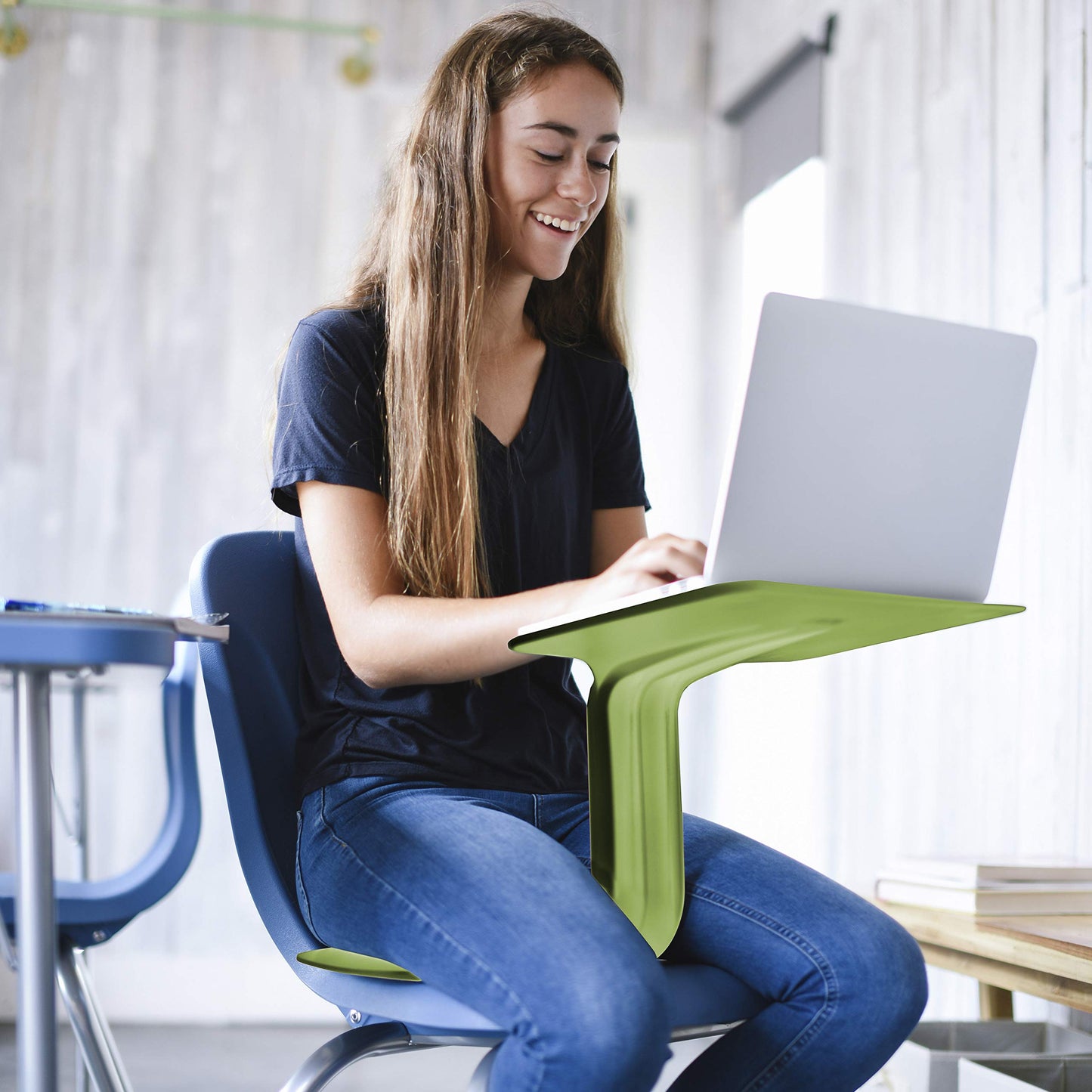 ECR4Kids The Surf Portable Activity Lap Desk, Classroom Essentials, Light Green