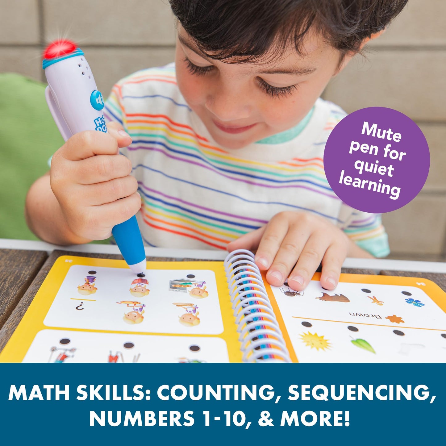 Educational Insights Hot Dots Preschool Essentials: Reading & Math Workbook - Preschool Workbooks with Interactive Pen, Homeschool Learning Books, Build Toddler Reading & Math Skills, Ages 4+