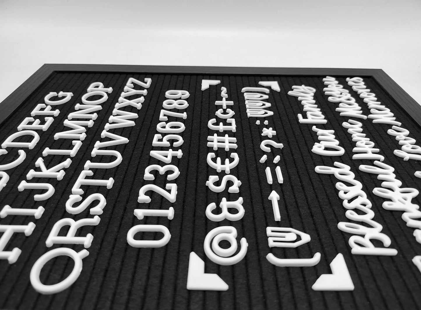 G GAMIT Felt Letter Board Letters Set - Pre-cut 418pcs Nonstandard 1inch White Typewriter Letters Only (No Board Included)