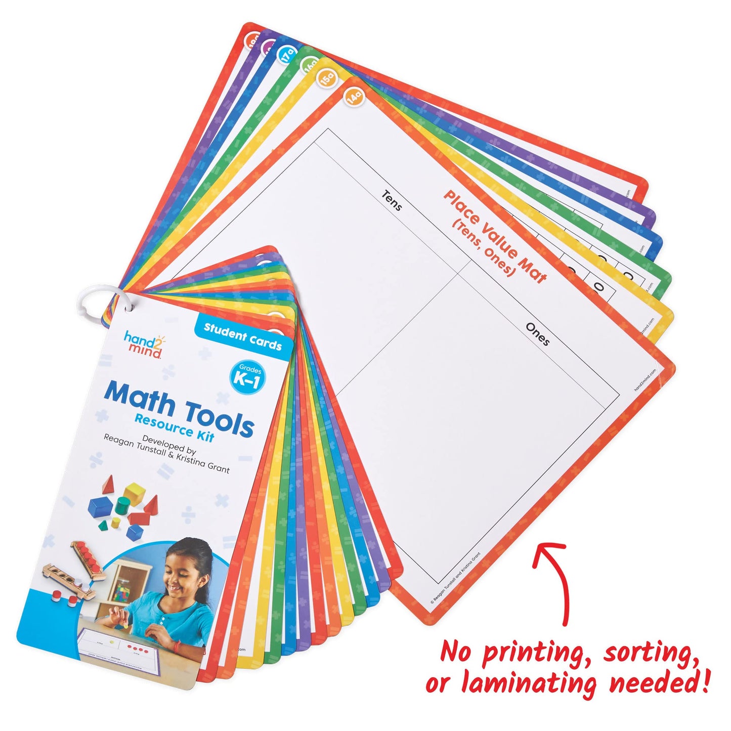 Reagan Tunstall & Kristina Grant hand2mind Small Group Math Sets - K-1, Math Manipulatives - Base Ten, RekenRods, Pattern Blocks, Attribute Blocks, Two Color Counters