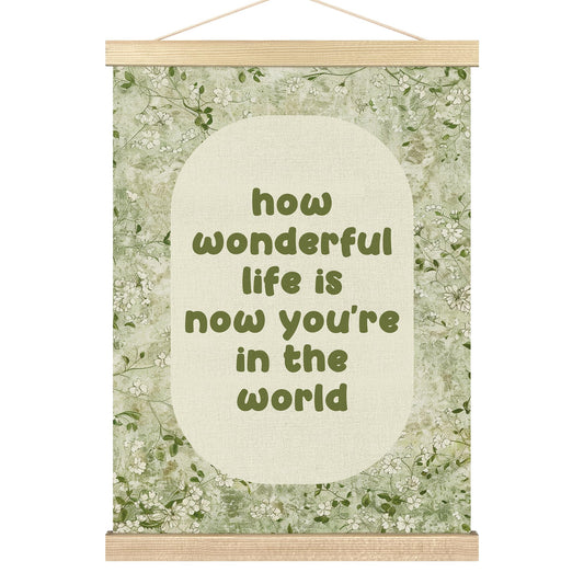 BCUANGD Vintage Kids Baby Wall Decor - Neutral Sage Green Wall Art Poster Hanger with Wood Frames, Rustic Floral Wall Hanging Canvas Decor for Home Nursery Kids Boys Girls Room, 12x16 Inches