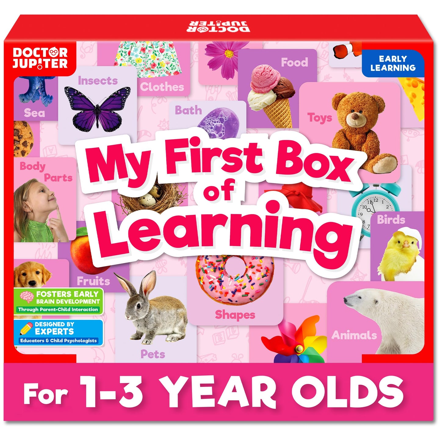 Doctor Jupiter My First Box of Learning | Toys for Toddlers Ages 1-2-3 | Toddler Learning & Educational Activities for 1+ Year Old Girls | Gift Ideas for Birthdays