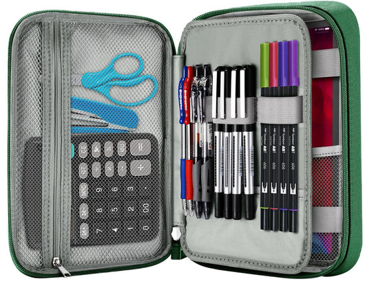 Zannaki Big Capacity Storage Pouch Marker Pen Pencil Case Simple Stationery Bag Box Art Tool & Sketch Storage Boxes for Bullet Journal Middle High School Office College Student Girl Women Adult Teen