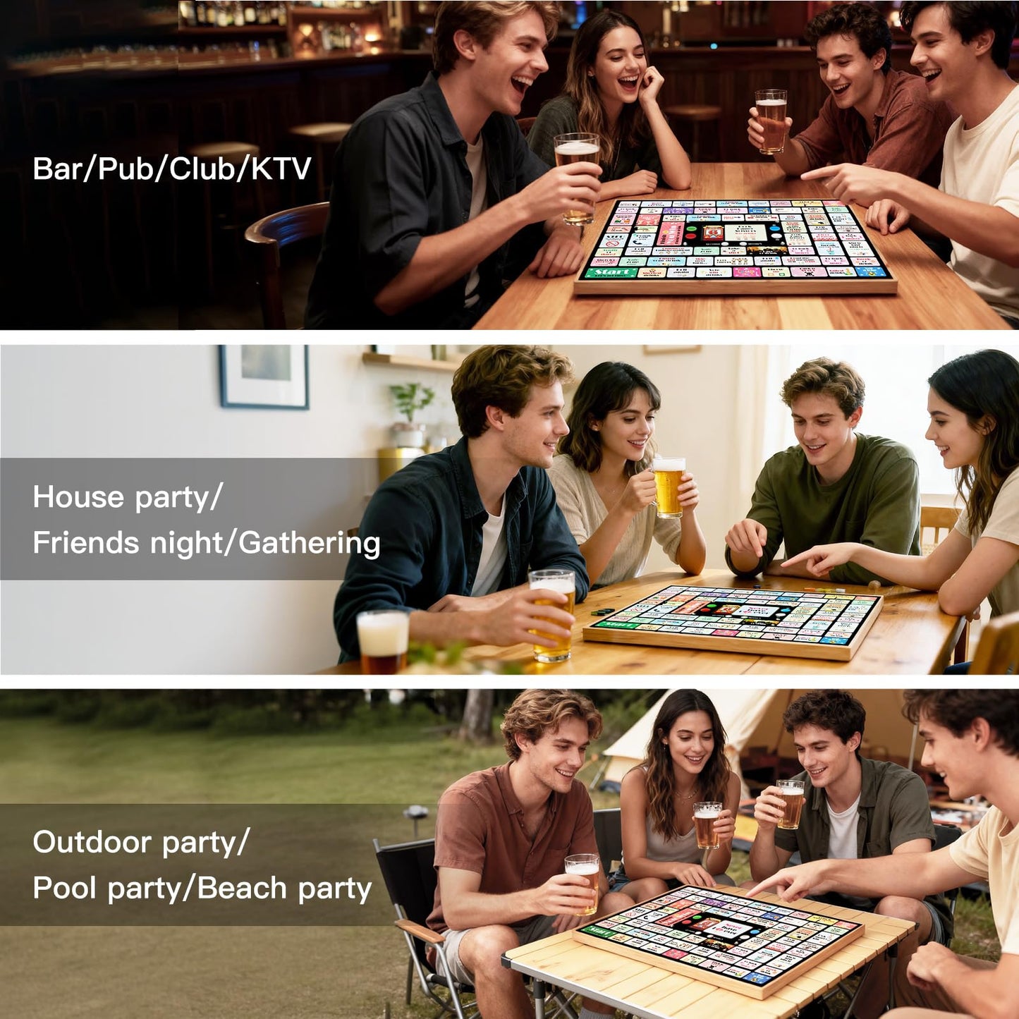 Electronic Drinking Games for Adults, Automatic Board Game for Adults Party with Screen & Music, 2–4 Players Interactive Bar & Party Drinking Board Games, Age 21+