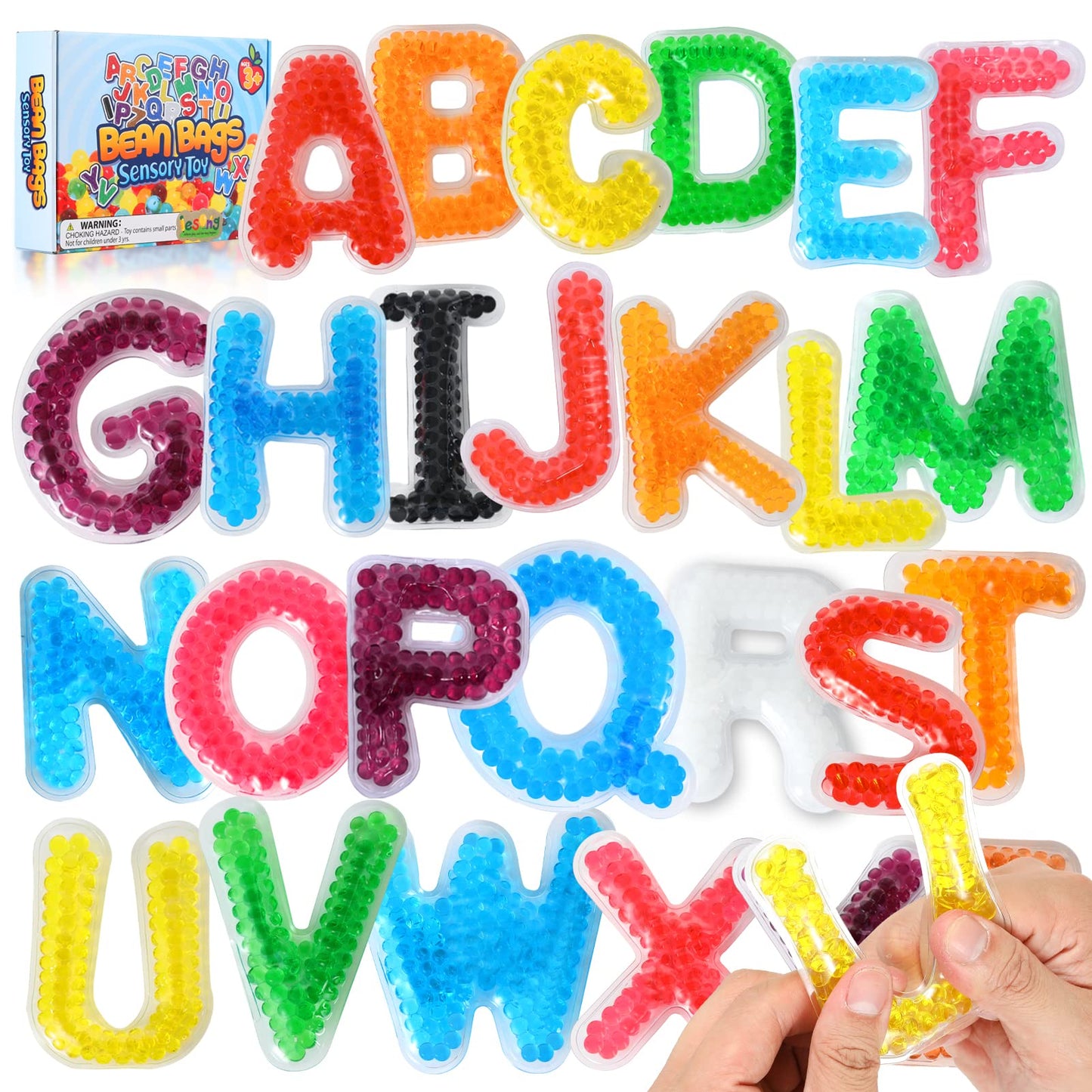LESONG Autism Sensory Fidget Toys: Alphabet Letters ABC Learning Educational Montessori Toys,Quiet Fidgets Sensory Toys for Classroom Calm Down Corner Autistic Relief