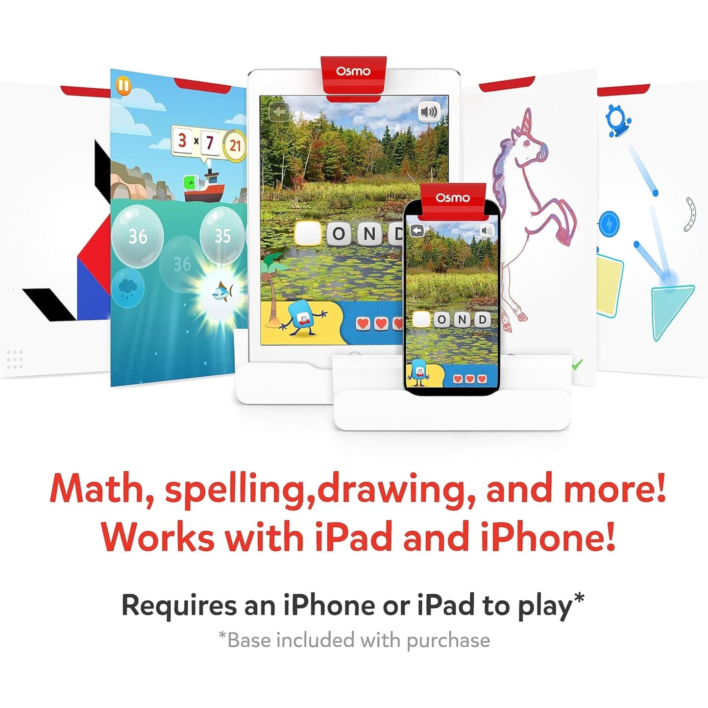 Osmo Genius Starter Kit for Kids Ages 6–10 | 5 Educational Learning Games | iPad Compatible | Educational STEM Learning System | Base Included