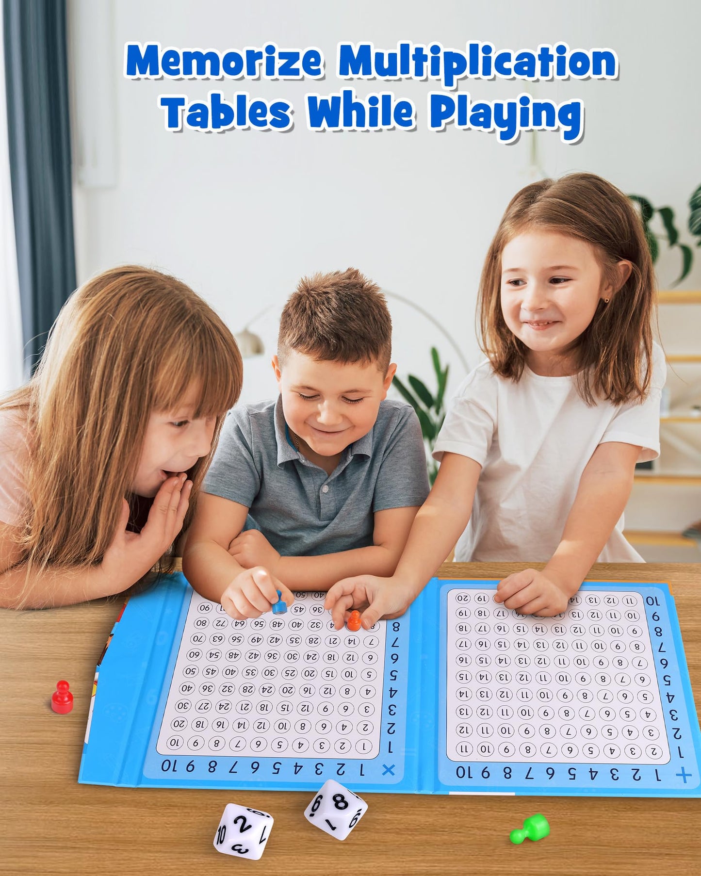 D-FantiX Magnetic Addition Multiplication Game Board, Math Games for Kids 8-12, Math Manipulatives for Elementary School, Montessori Learning Toys for Homeschool Classroom