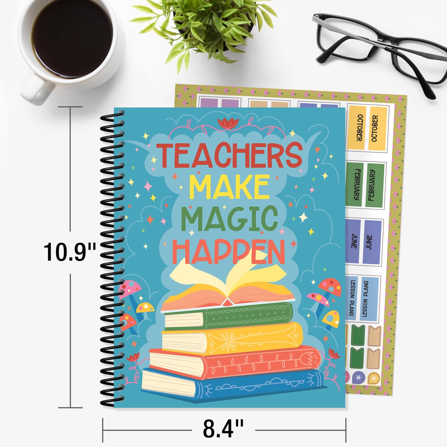 Carson Dellosa Education Fairy Tale Forest Teacher Planner, Undated 8"x11" Lesson Plan Book With Stickers, Class Schedule, Weekly Calendar, Classroom Must Haves, Homeschool Essentials, School Supplies
