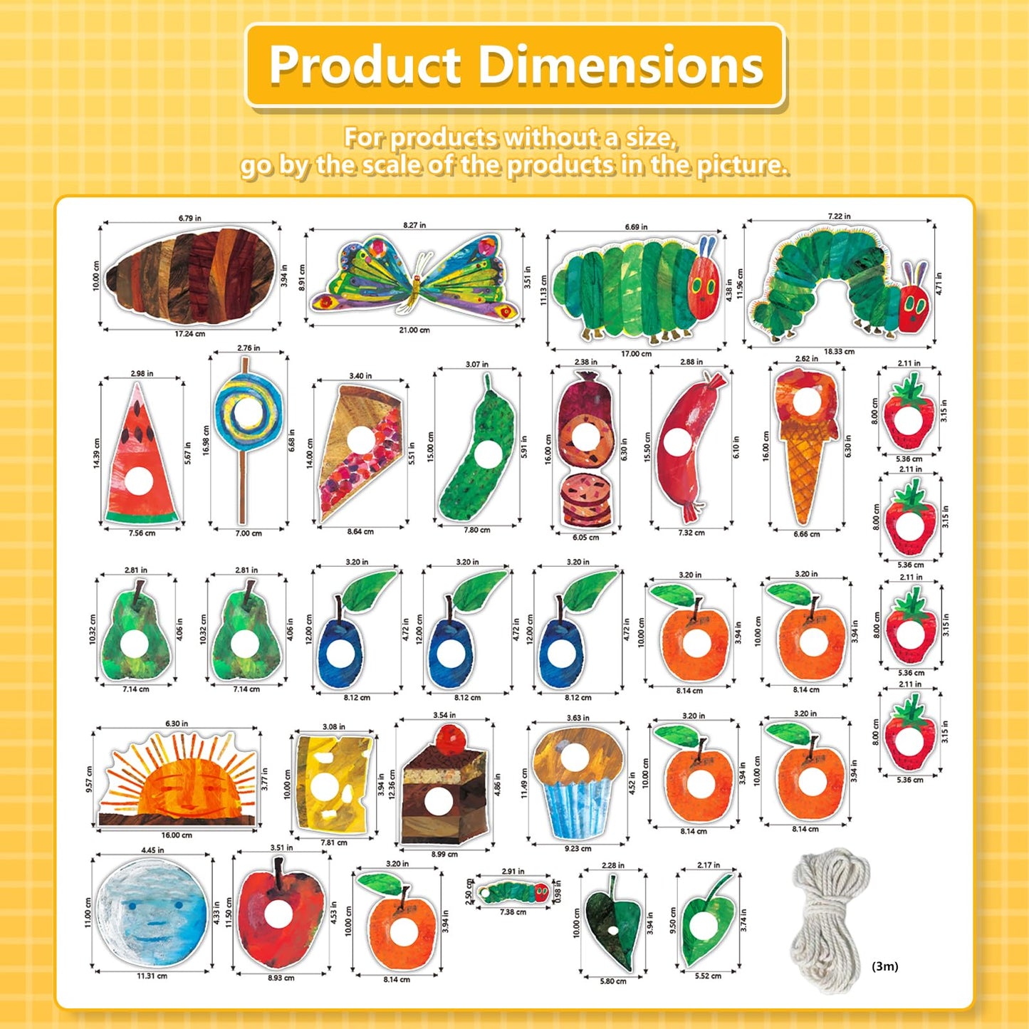 Ai fsem The Very Hungry Caterpillar Felt Story Board Pieces Fine Motor Activities Felt Board for Classroom Felt Board for Wall (with Rope)