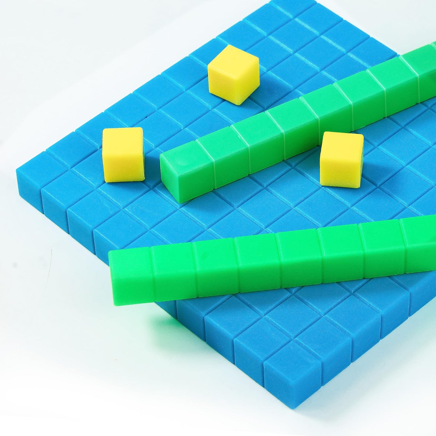 TOMMYHOME Plastic Base Ten Blocks Set,Maths manipulatives for 2nd Grade classrooms.Place Value Blocks,Counting Cubes to Help Kids Learn Maths (1)