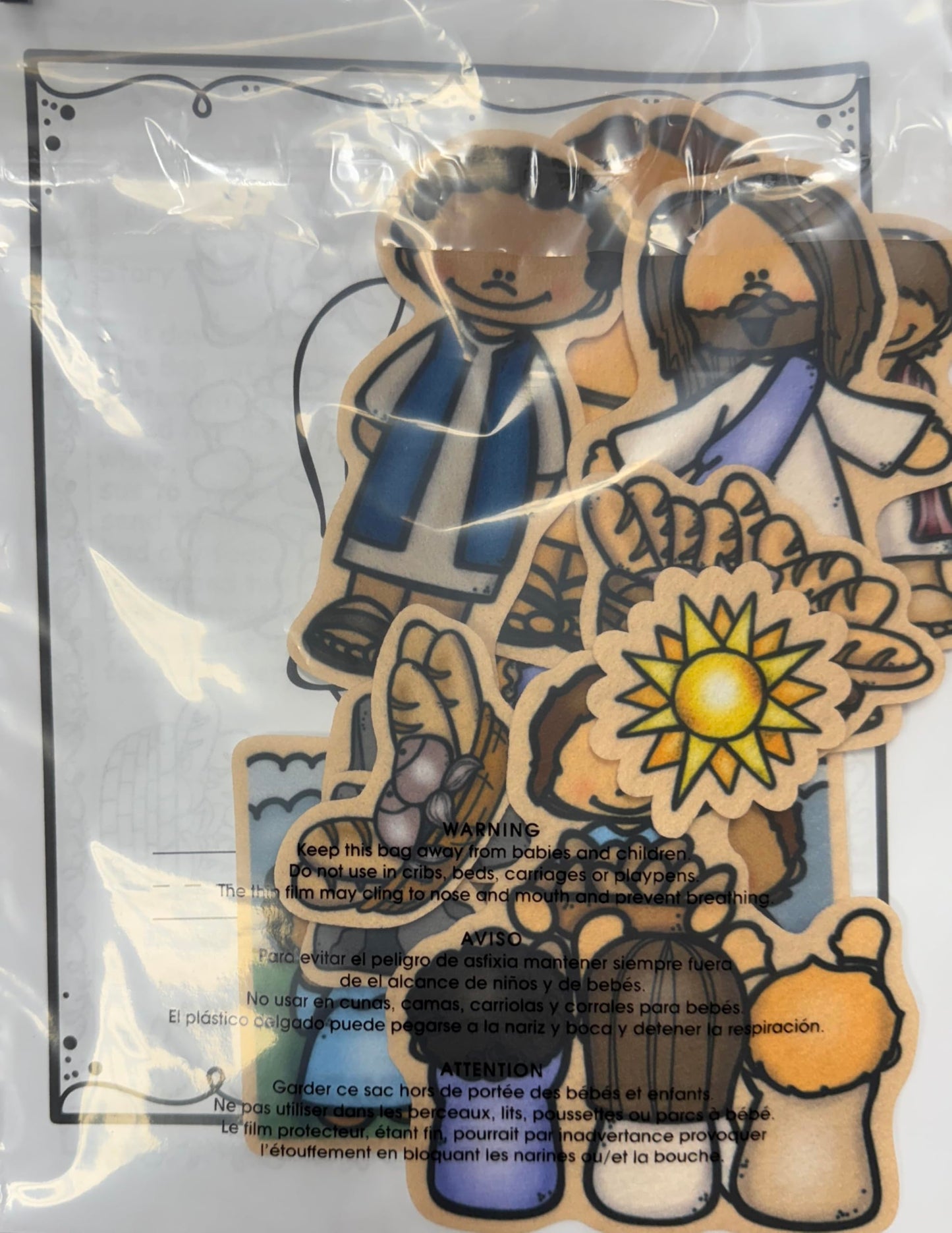 Jesus Feeds The 5000 Bible Felt Board Story for Flannel Boards