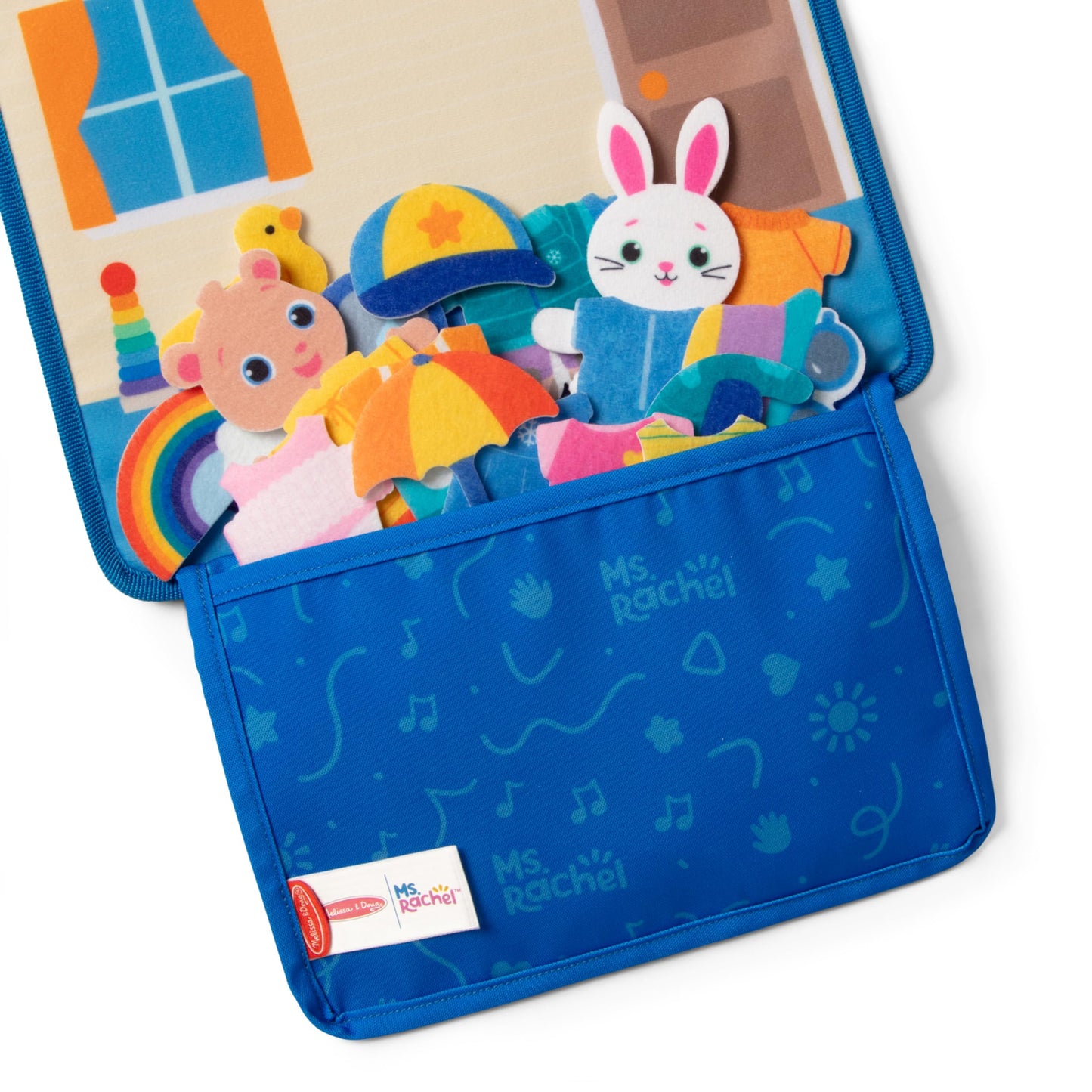 Melissa & Doug® Ms. Rachel™ What to Wear Felt Activity Board Take-Along Preschool Learning Toy for Boys and Girls - FSC Certified