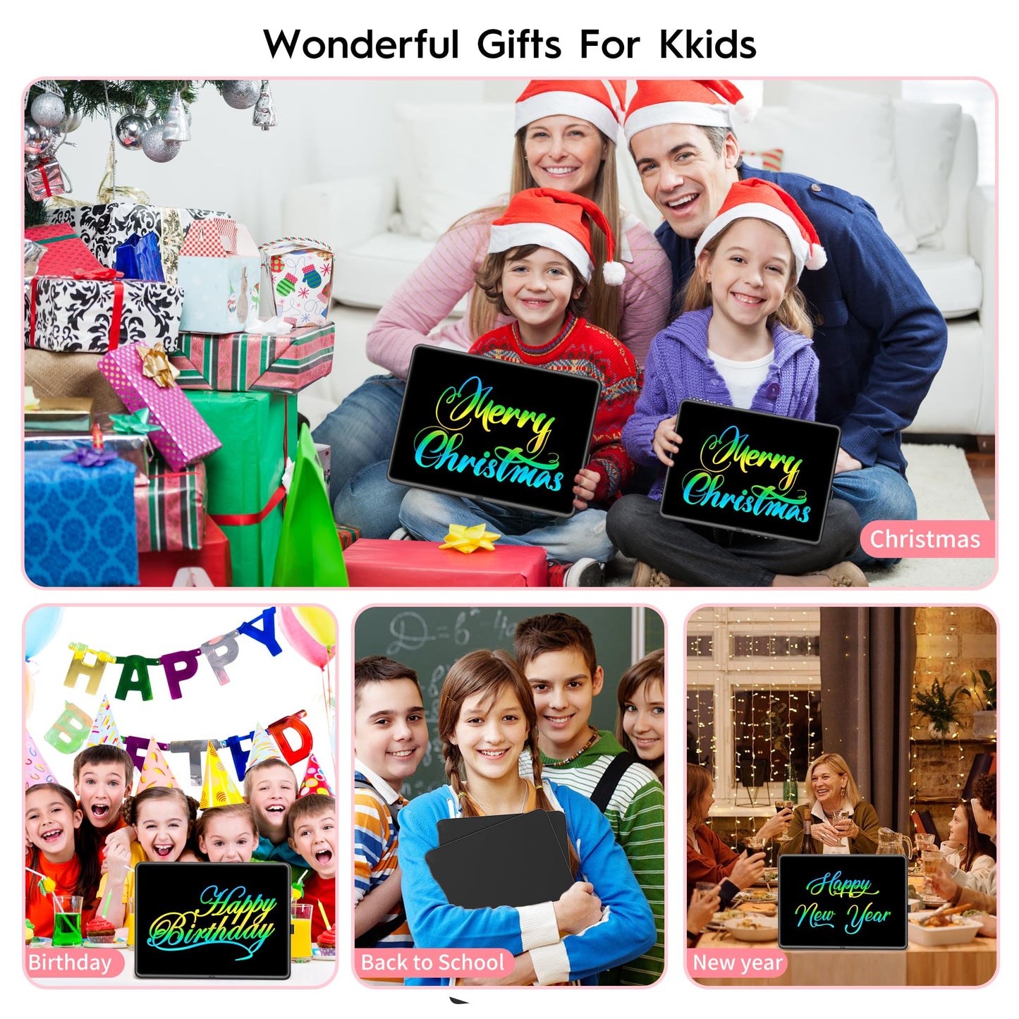 20 Inch LCD Writing Tablet for Kids, Large Drawing Pad, Doodle Board, Rechargeable Drawing Board, Educational & Learning Kids Toys, Creative Birthday Gifts