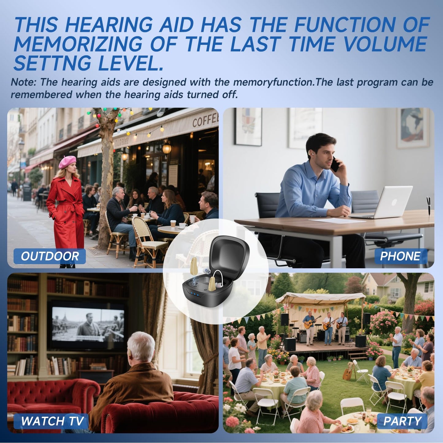 Aserbene Hearing Aids for Seniors Rechargeable – OTC Hearing Devices with Noise Cancelling, Easy to Use, Comfortable & Lightweight Design for Clear Daily Hearing