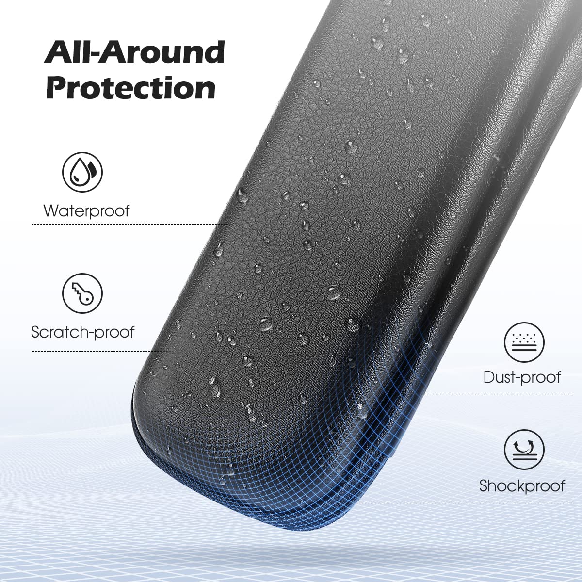 AGPTEK Case Holder for Apple Pencil, Slim PU Leather Carrying Case Pouch Cover Compatible with Apple Pen Accessories, USB Cable, Earphone,Samsung Stylus iPad Pro Pen/Pencil, Recording Pen, Black