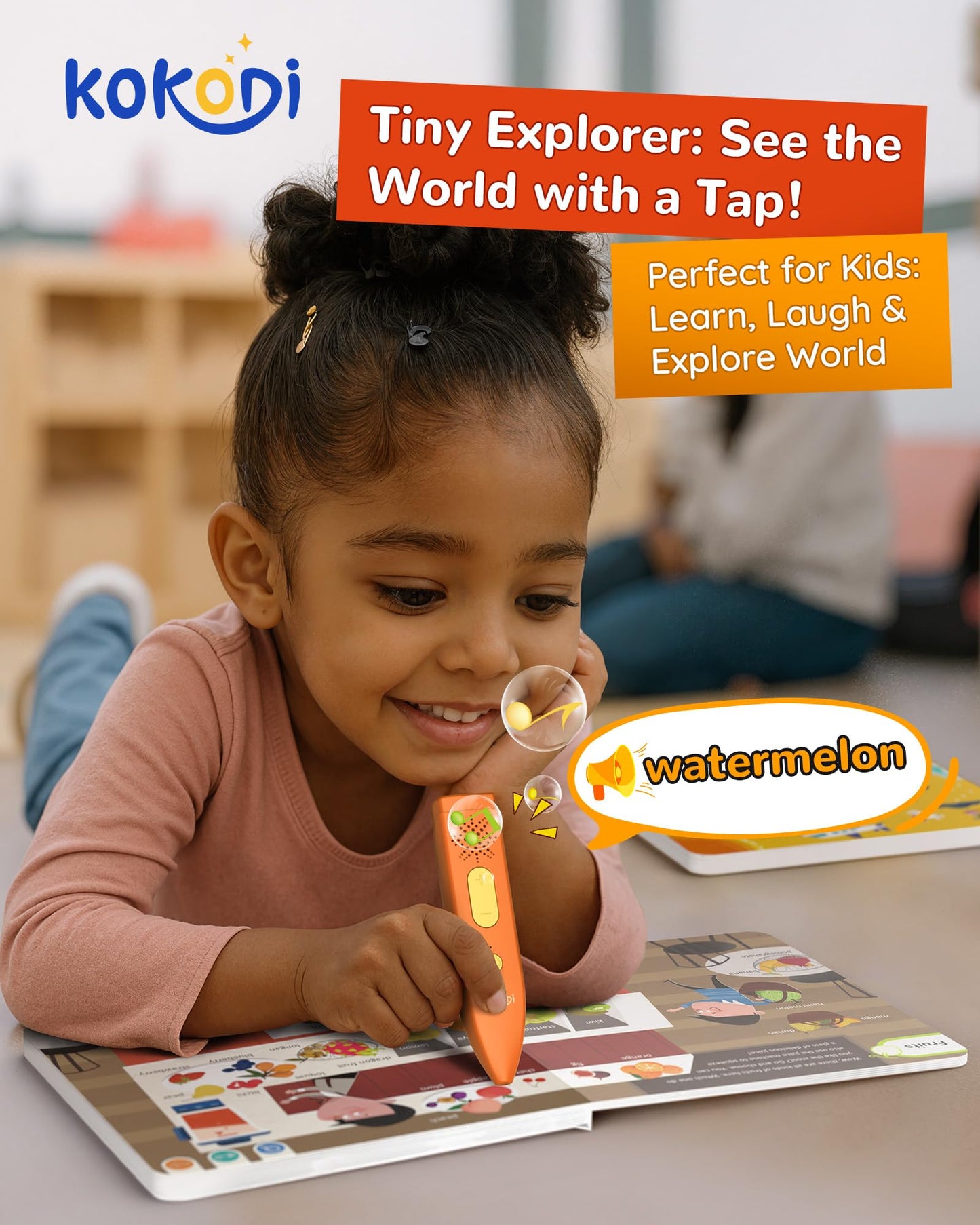 KOKODI Talking Pen Books Sets, Interactive Audio Sound Books Kids Learning Electronic Toys for Toddlers Kids, Autism Sensory Games, Early Educational Gifts Birthday Gifts for Boys Girls Age 2 3 4 5