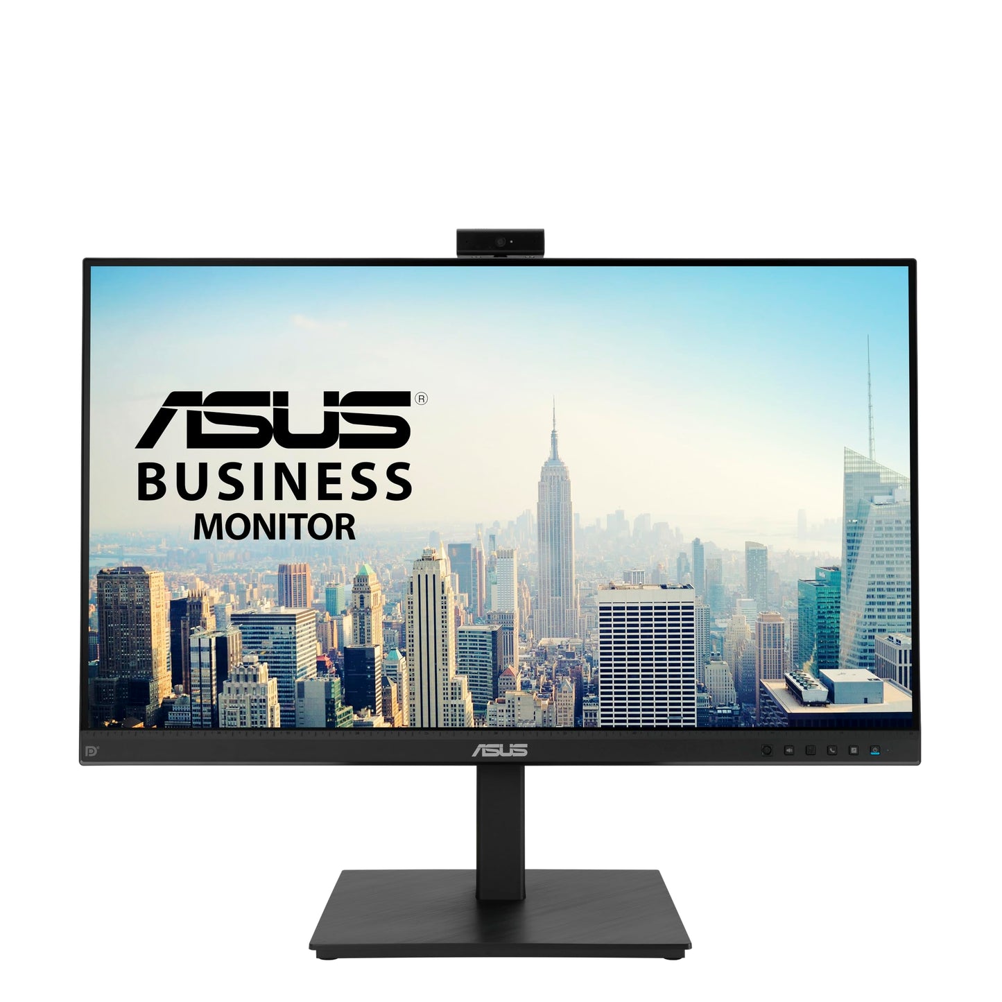 ASUS 27” 1080P Video Conference Monitor (BE279QSK) - Full HD, IPS, Built-in Adjustable 2MP Webcam, Mic Array, Speakers, Eye Care, Wall Mountable, Frameless, HDMI, DisplayPort, VGA, Height Adjustable