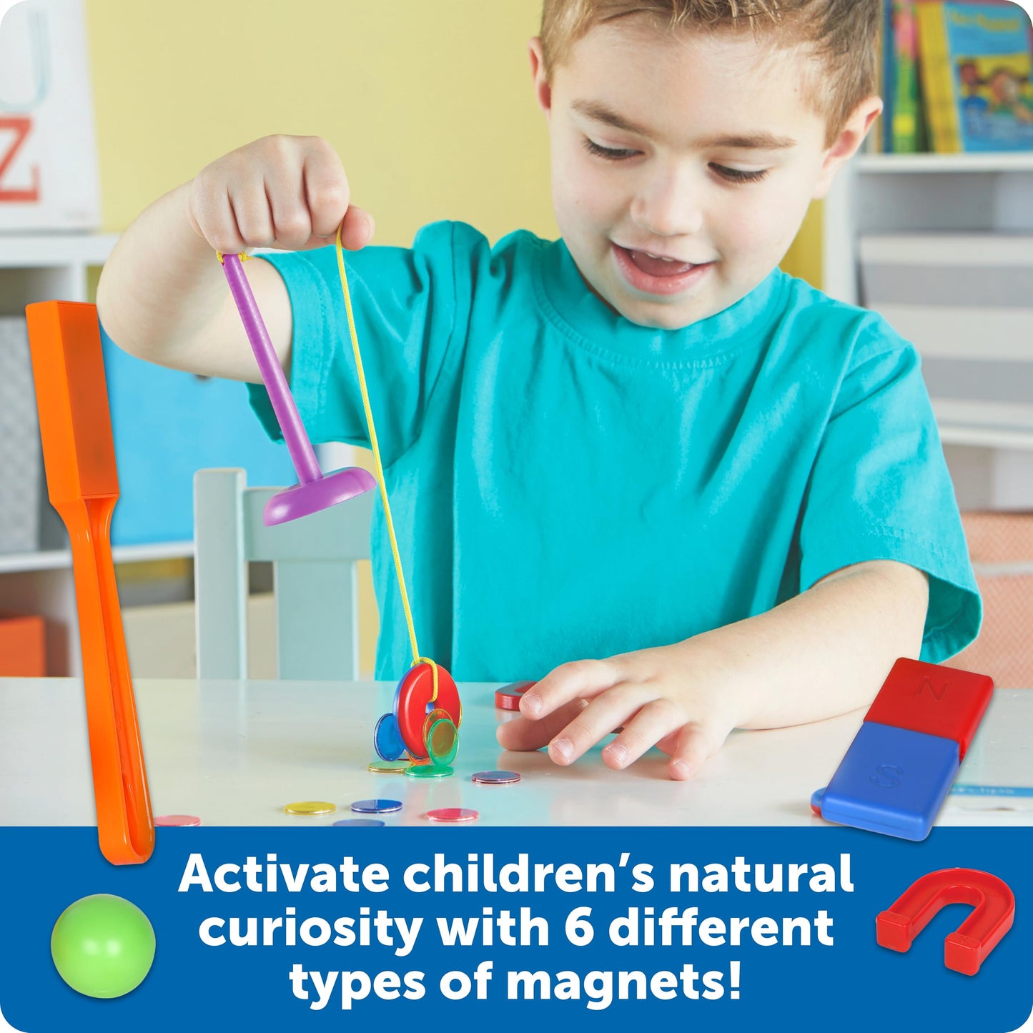 Learning Resources STEM Explorers Magnet Movers - Science For Kids Sensory Bin, Critical Thinking, Fine Motor Toys, Classroom Math Supplies, Homeschool Crafts, Educational Games, Birthday Gift