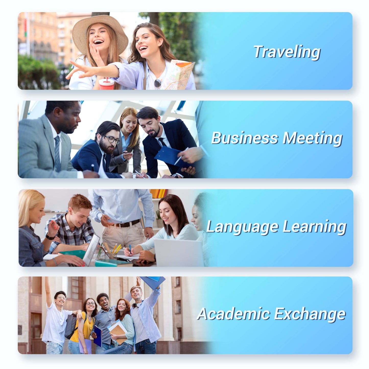 Anfier G9 Language Translator Device, Real-time AI Voice Translation in 144 Languages, Offline 11-Language Two-Way Traductor, Instant Pocket Ingles Español Translators for Business Travel Study White