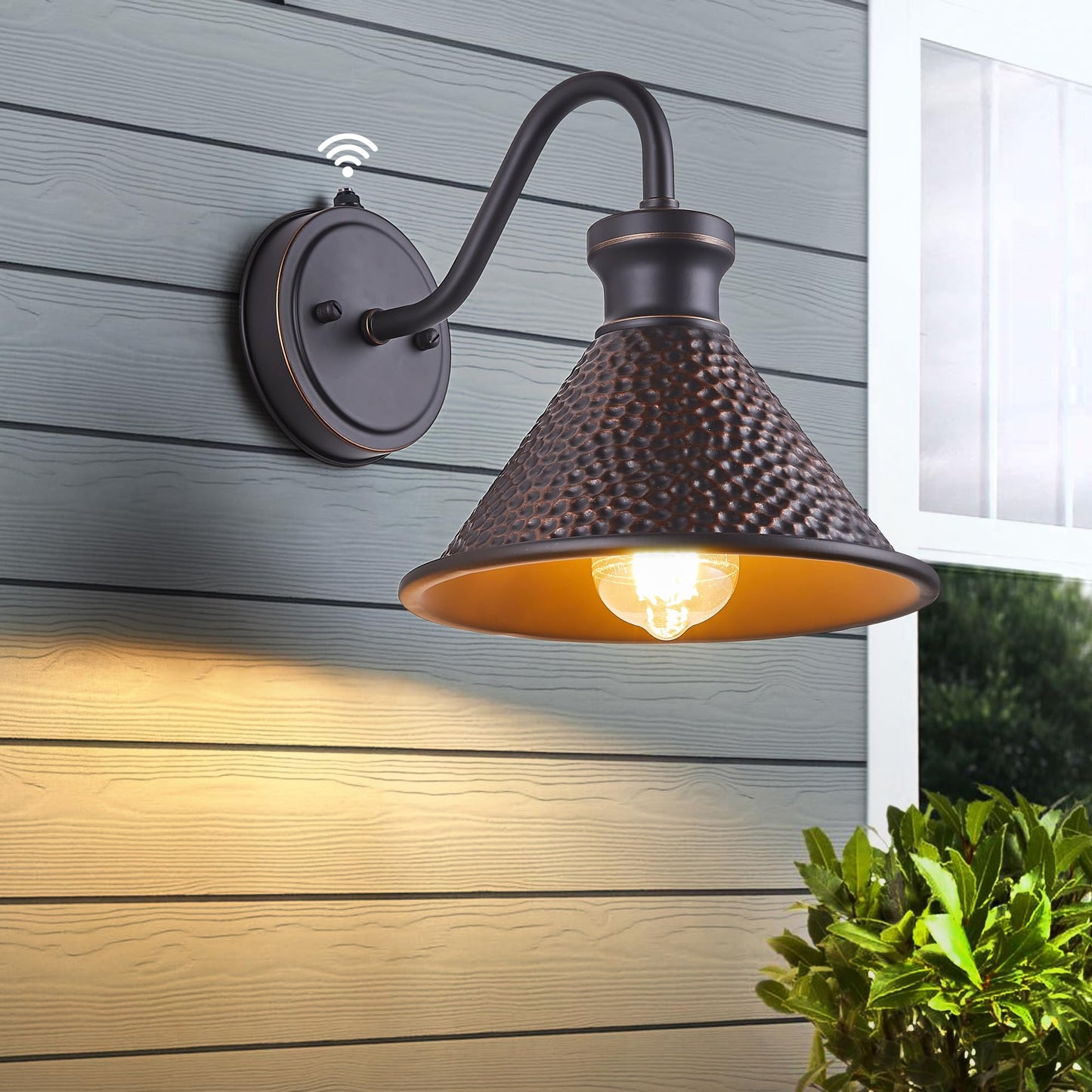 Tarentlight Outdoor Gooseneck Wall Sconce, 1-Light E26, Aluminum, Oil-Rubbed Bronze, Model W2412DTD-ORB, Anti-Rust, Waterproof