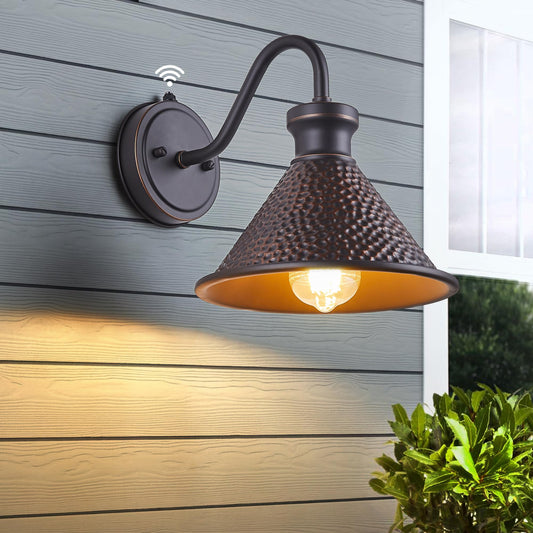 Tarentlight Outdoor Gooseneck Wall Sconce, 1-Light E26, Aluminum, Oil-Rubbed Bronze, Model W2412DTD-ORB, Anti-Rust, Waterproof