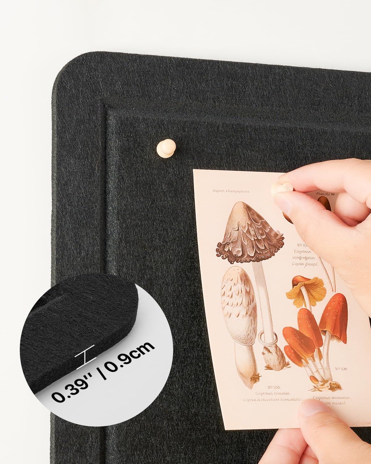 Woovio Bulletin Board, 48 x 36 inches Cork Board Alternative, 12 Pack 12"X12"X0.4" Felt Pin Boards for Walls Home Office Decor, Classroom with 60 Adhesive Tabs Black
