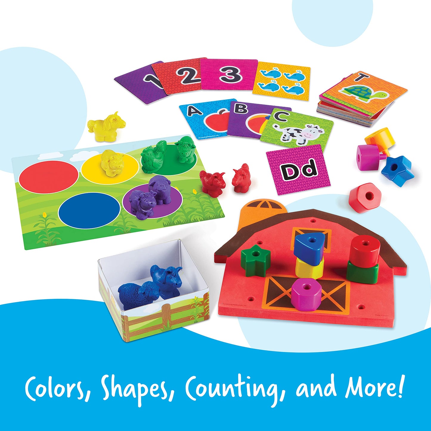 Learning Resources All Ready For Toddler Time Readiness Kit - 22 Pieces, Ages 2+, Back to School, School Preparation Activities, Preschool Games, Classroom Must Haves